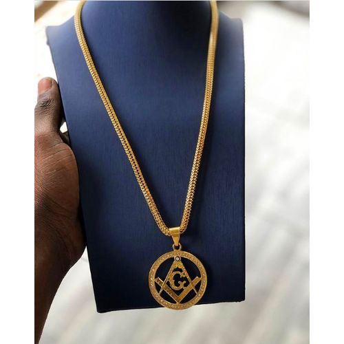 Super Fashionable & Awesome Quality Very Solid Cuban Chain + Super Sophisticated Studded Pendant
