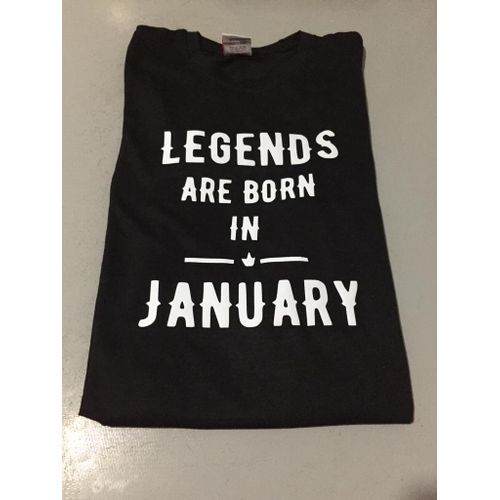 Legends Are Born In January Birthday T-shirt