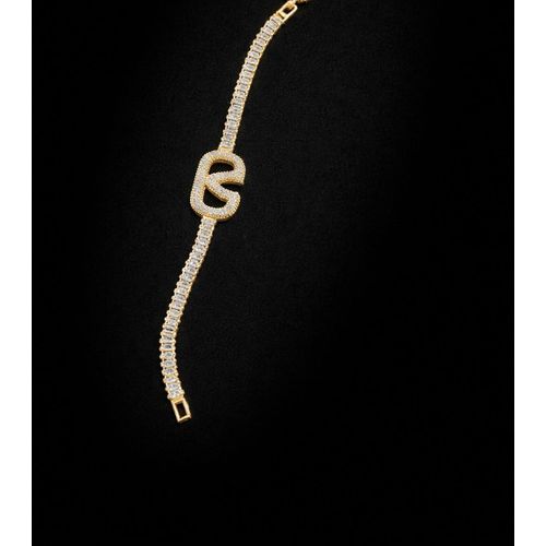 Trendy Bulb-shaped Tennis Bralecet for Ladies- Gold