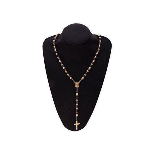 Gold Chaplets Chain With Cross Pendant