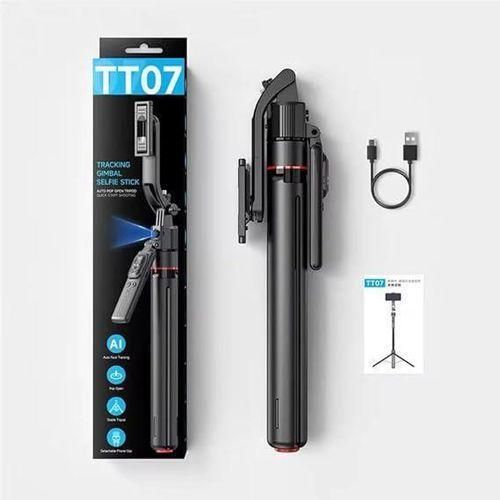 TT07 AI Tracking Gimbal Selfie Stick Auto Face Tracking Extendable Tripod with Wireless Remote