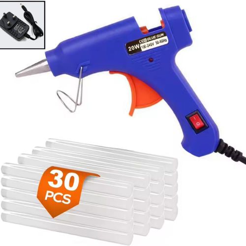 20W Mini Hot Glue Gun Kit with 30pcs Glue Sticks, Fast Heating Hot Melt Glue Gun for DIY Crafts, Home Repairs & Quick Fixes