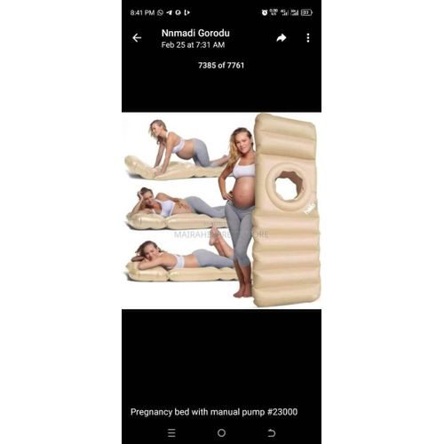 PREGNANT WOMEN IN AND OUTDOOR INFLATABLE CONFORT BED
