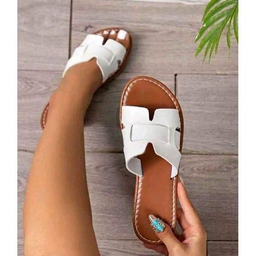 Unique Ladies Slippers- White