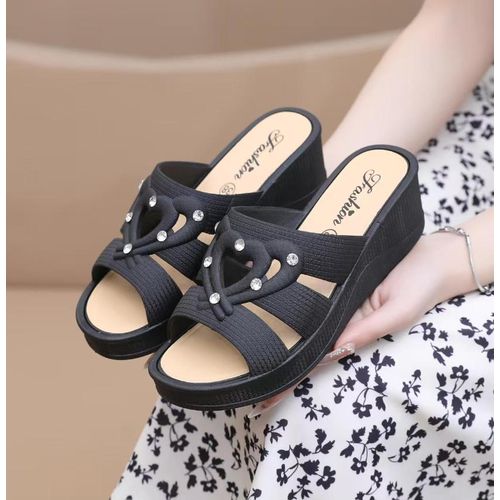 Women's slippers rhinestone sequin sandals girls outdoor pinch-foot flat ladies shoes flower flip-flops lightweight outside wear Flip Flops open shoes