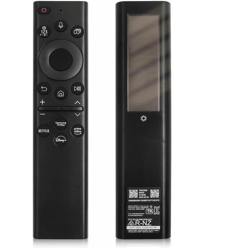 Smart TV Solar Replacement Remote ( with Voice Control), Solar Charging & USB-C Rechargeable, Compatible For Smart TV LED QLED UHD SUHD HDR LCD Frame Curved Solar HDTV 4K 8K 3D TVs, 4 Shortcut
