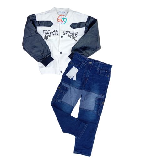 Boys Rockstar Jacket + Jeans Trousers (8-9yrs)