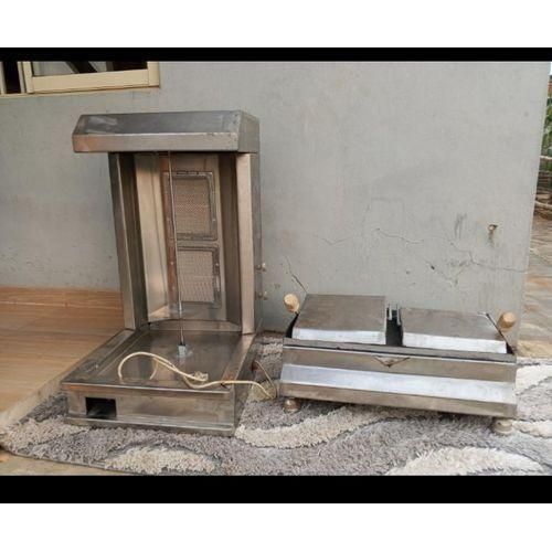 Double Burners Shawarma Grill, and Toaster Machine( Locally Fabricated ), use both electric and Gas.