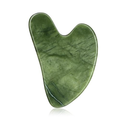 Natural Jade Facial Massager, Gua Sha Scraping Massage Tool, Smooth Guasha Board for Therapy Trigger Point Treatment