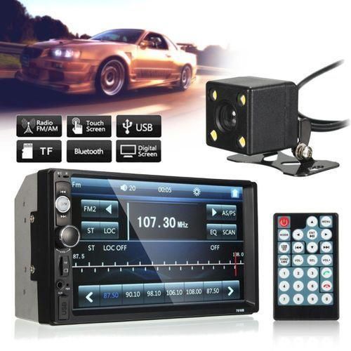 7 Inch Car Stereo Radio MP5 MP3 Player FM USB AUX Full HD Bluetooth Touch Screen Rear View Camera