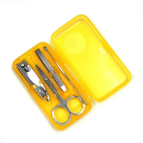 4-in-1 Portable Manicure & Pedicure Kit – Nail Care Grooming Set (With Case)... Yellow
