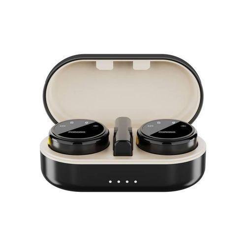 Wireless Microphone Dual Mic With Charging Case-black