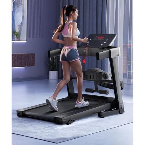 Quality Electric Slope Adjustment home use treadmill and Massager with free Exercise band