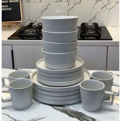 16pcs Matte Stoneware Dinnerware Set