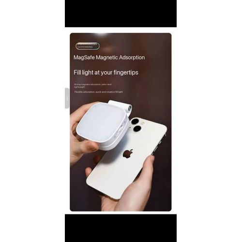 Magnetic phone light with mirror