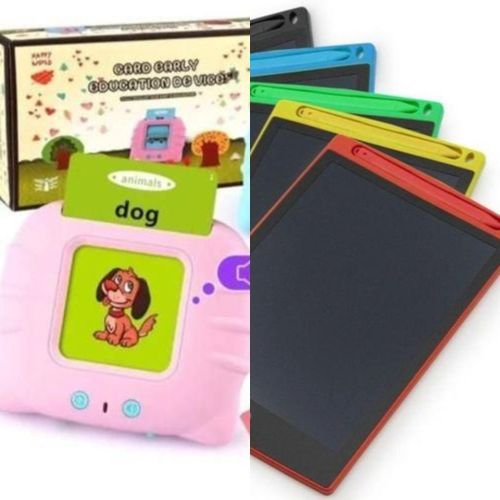 2 IN 1 Children Educational Learnng Machine card reader+ kids Writing Pad