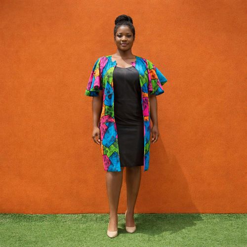Marie Fully Lined Ankara Kimono Jacket