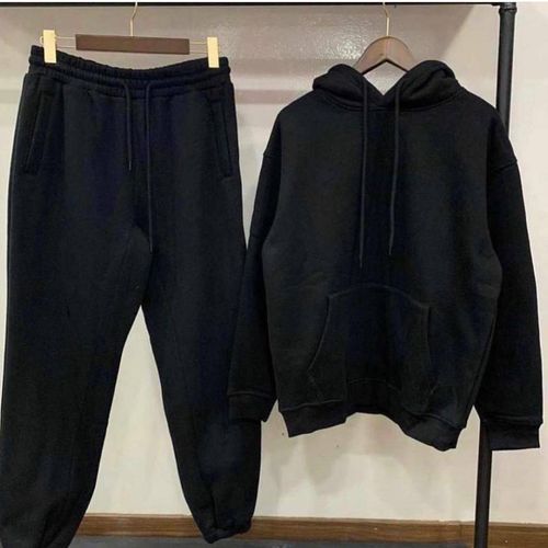 Trendy Black Up And Down Unisex Wears