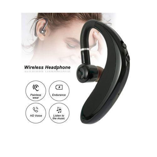 One Ear Wireless Earbuds, Compact Size, Single-Ear Hanging Design,Suitable for Sports, Office and Business Use, Compatible with Mobile Phones - S109 BLACK
