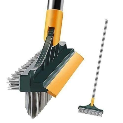 3 In 1 Washing & Cleaning Brush For Bathroom & Toilet Floor Walls Tiles Cleaning With Long Handle