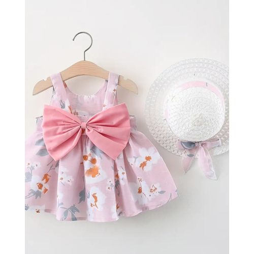 Baby girls dress and hat