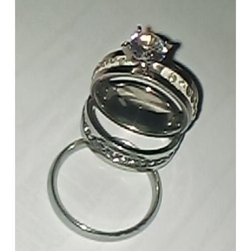 Rommanel Weddding Stainless Ring Sets