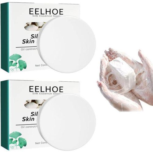 Silk Protein Skin Repair Soap Oil Control Deep Cleaning Goat Milk Silk Essence Soap for Face and Body