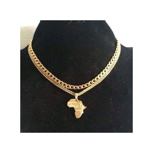 Cuban Gold Chain Necklace Cross Pendant And Bracelet