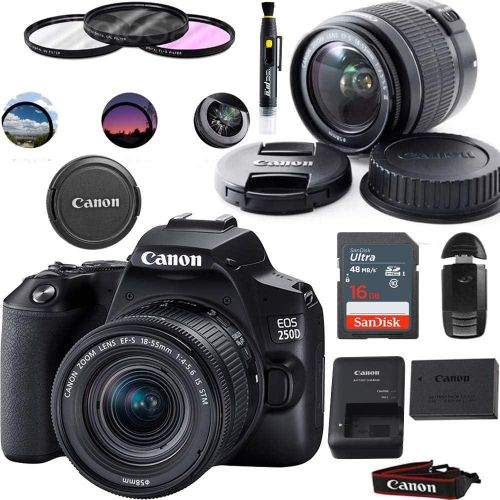 Canon EOS 250D DSLR Camera (EF-S 18-55mm Kit– 24.1MP 4K Video Wi-Fi 5 Years Warranty