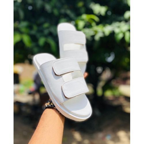 Men's Casual Outdoor Slip-on Pam Slippers - White