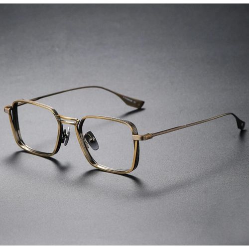 Bronze/Brown Vintage Titanium Frame Reading Glasses With Anti Blue Light For Men & Women - Presbyopia/Myopia Lenses