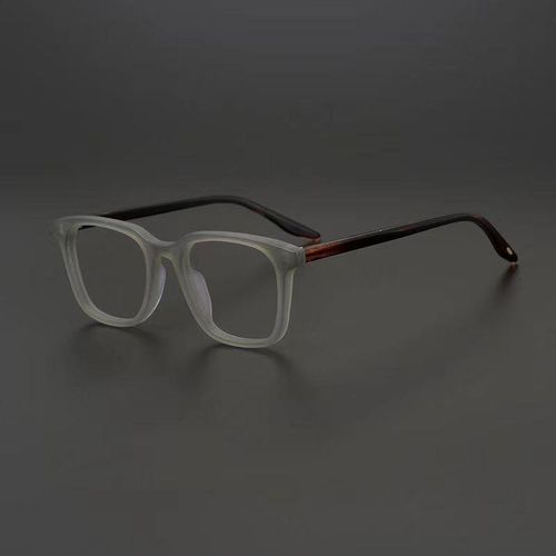 Frosted Square Frame Eyeglasses - Grayish Green Lightweight Eyewear