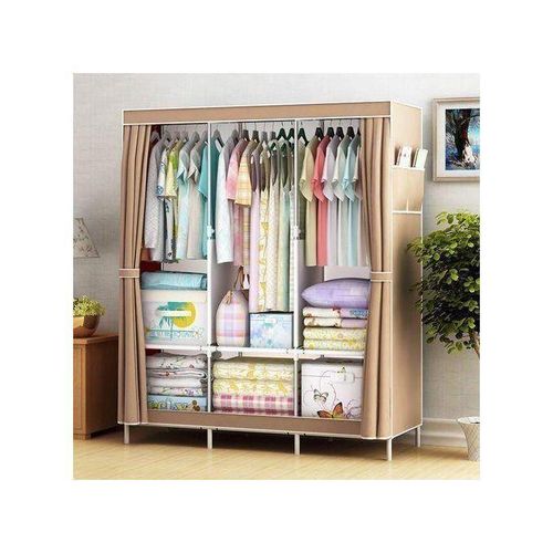 Multi-Layer Standing Clothes Organizer Shelf Space Saving Wardrobe Closet Rack for Home Storage