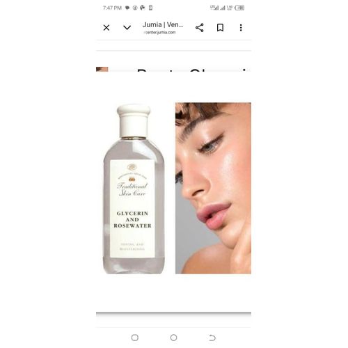 Glycerin and rose water