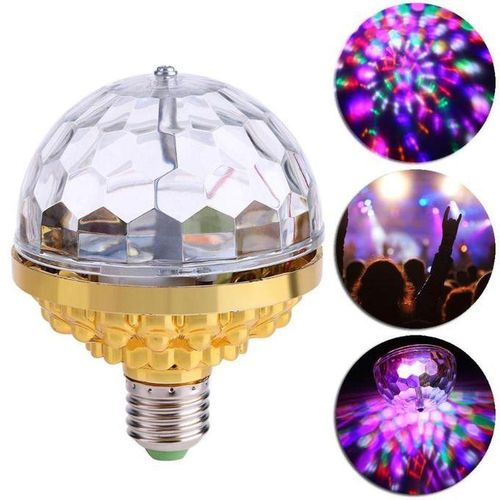 LED Colorful Rotating Magic Crystal Ball Light Disco Light