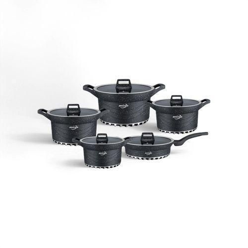 10pcs Non Stick Aluminum Cooking Pots With Frying Pan