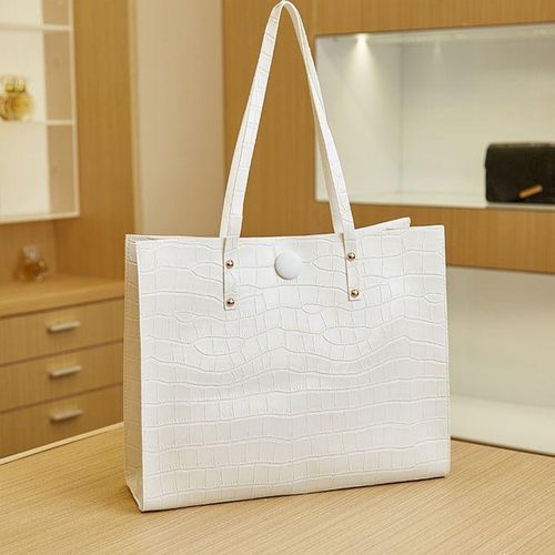 Women's Casual Shoulder Bag PU Leather Crocodile Print Handbag