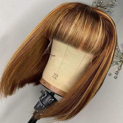 Ombre Piano Color Synthetic Hair Short Bob Wig1