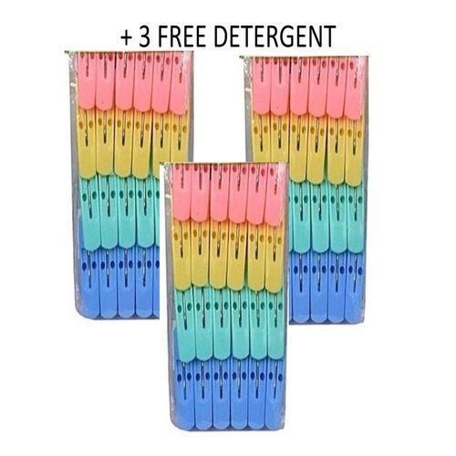 Sunbelt 24 X 3 Set Multi Purpose Strong Pegs + 3 Free Detergent