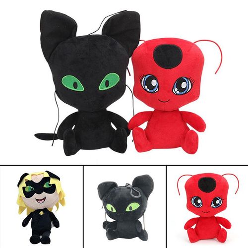 Lady Bug Cat Noir Plush Toy Soft Plush Stuffed Toys Animal Doll Pendant For Kid Children New NO5143
