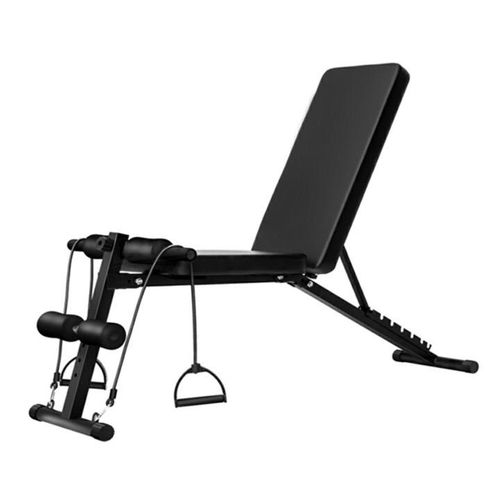 NEW ADJUSTABLE EXERCISE BENCH WITH RESISTANCE ROPE