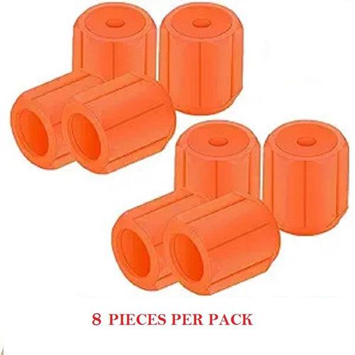 10 pcs Car Accessories Glow-in-the-Dark Tire Valve Caps Orange