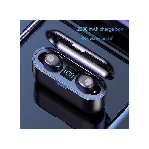 Wireless Wireless Earbuds Bluetooth F9 Max Headphones Earpöds Earpiece Fingerprint Touch Control Bass Iphone Headset