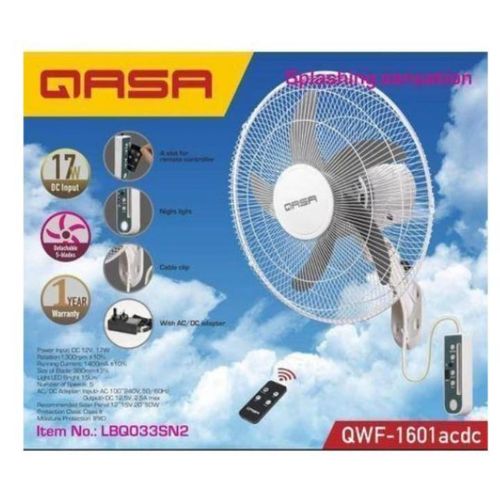 16wall fan (does not come with solar panel)
