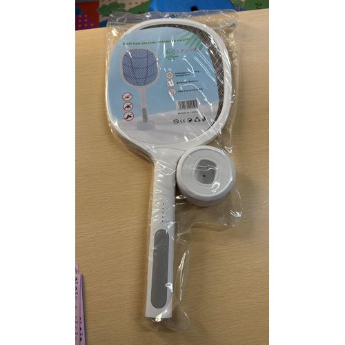Rechargeable Electric Mosquito Swatter Racket With Charging Base – USB Fly & Insect Killer Bat