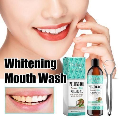 Oil Pulling with Cocomint Essential Oils Coconut Mint Mouthwash Refreshes Your Breath Whitens Teeth And Cleanses Your Oral Cavity