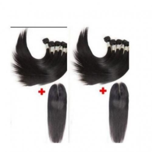 4 Bundles Of Straight Weavon With Closure