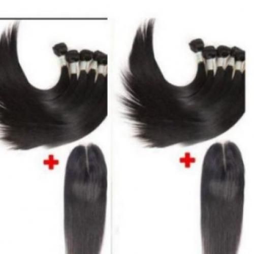 4 Bundles Of Straight Weavon With Closure