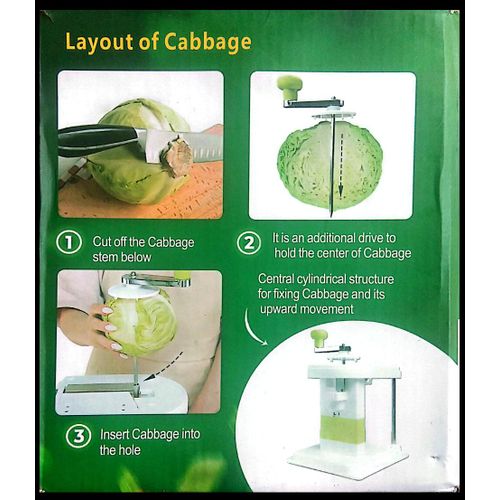 MANUAL-CRANKED STAINLESS STEEL FRUIT SALAD CHOPPER/SPIRALIZER (CABBAGE CUTTER)