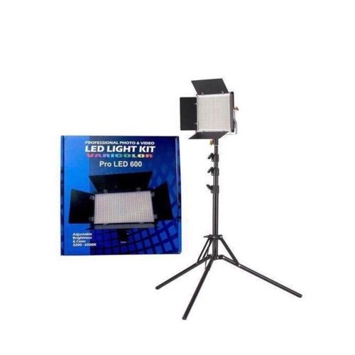 Pro LED 600 Professional Photography & Video Light Kit with Adjustable Tripod Stand, Rechargeable Batteries & Barn Doors – 3200K-6500K Studio Lighting for Photography, Videography, YouTube, Live Streaming & Content Creation